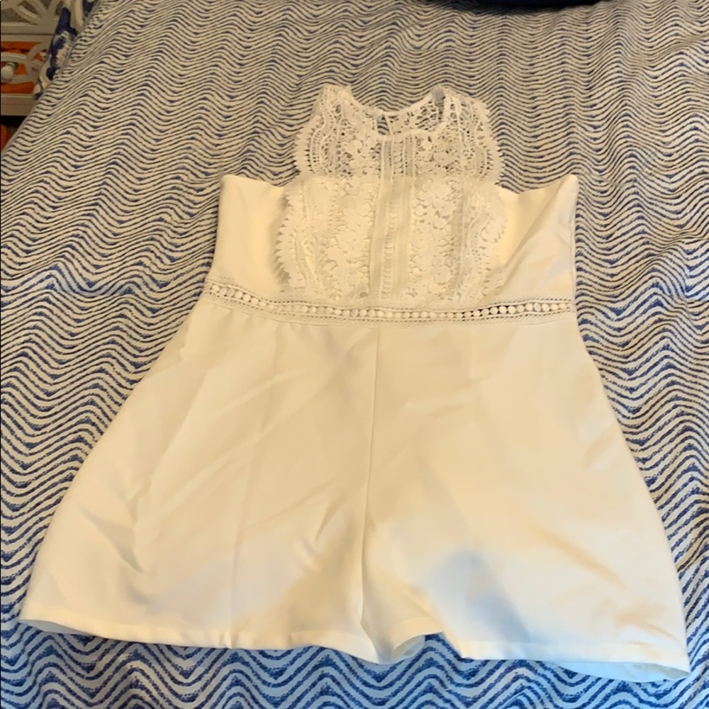 White lace romper